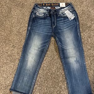 Easy crop rock revival jeans
